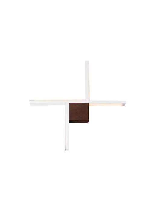 Luma Modern Lamp Wall with Integrated LED and Warm White Light Black 50x50cm