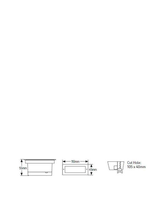Geyer Wall-Mounted Outdoor Ceiling Light LED IP65 3W with Warm White Light 40εκ.