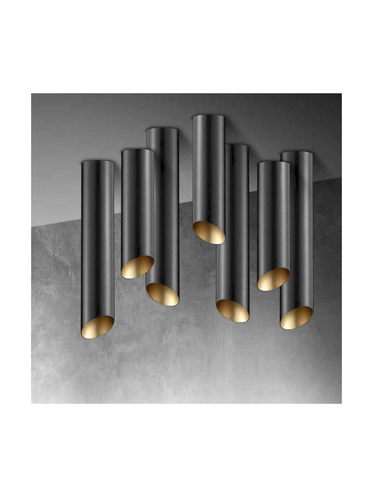Luma Single Spot with Socket GU10 in Black Color Black Copper