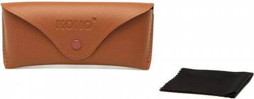 Miss Lulu Leather Look Soft Sunglasses Case Brown