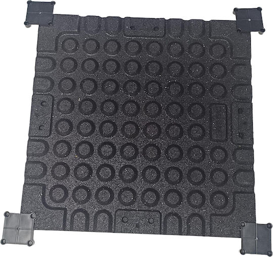 Viking Rubber Gym Exercise Equipment Floor Mat White 100x100x2cm