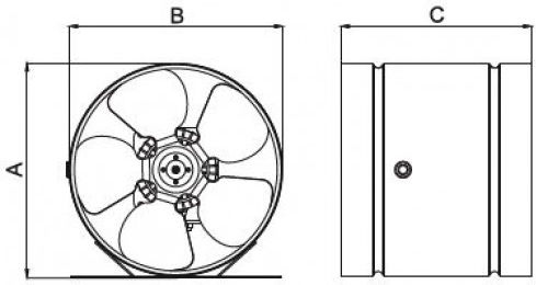 AirRoxy Индустриален вентилатор Въздуховоди Duct Fan Диаметър 210мм