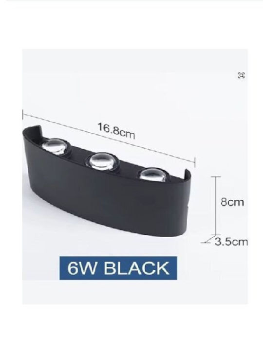 Wall-Mounted Outdoor LED Light with RGB Light 8x6x18cm