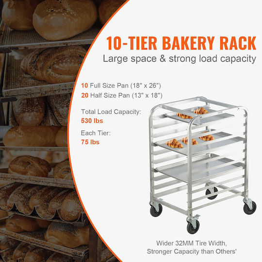 Vevor Commercial Kitchen Food Cart