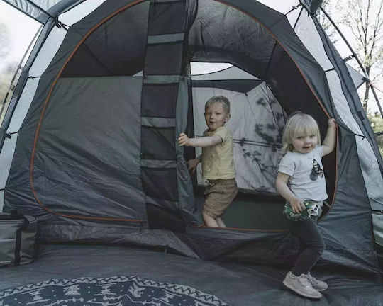 Easy Camp Σκηνή Camping Τούνελ Γκρι για 4 Άτομα 72x24εκ.