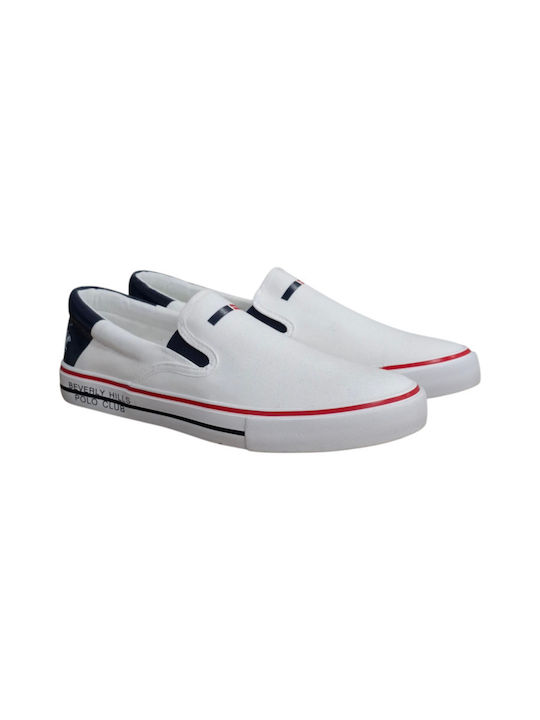 Πάνινα Ανδρικά Slip-On Λευκά