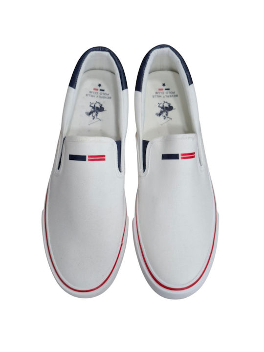 Πάνινα Ανδρικά Slip-On Λευκά