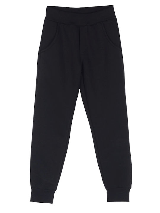 Kids Sweatpants Set Brown-Black 2pcs Grunge Stamp
