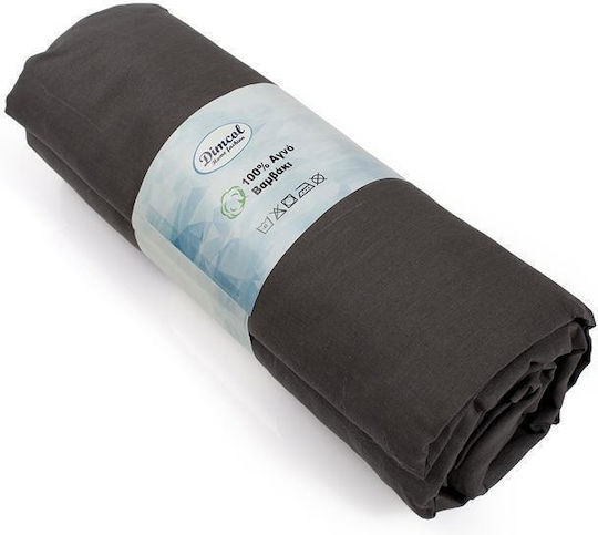 Dimcol Cearșaf Super dublu cu Elastic 160x200+30cm. Exotic Line Antracit