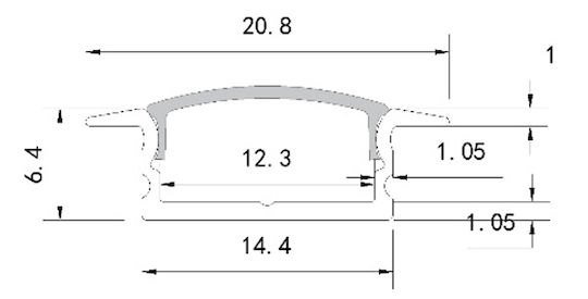Aluminiumprofil Für Gemauerte LED-Streifen Vollständig 2m Bis 12mm Matt Abdeckung 30-156029