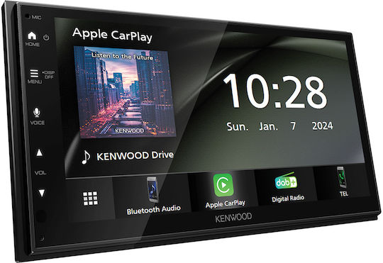 Kenwood Ηχοσύστημα Αυτοκινήτου 2 DIN (Bluetooth/USB/WiFi/GPS/Apple-Carplay/Android-Auto)