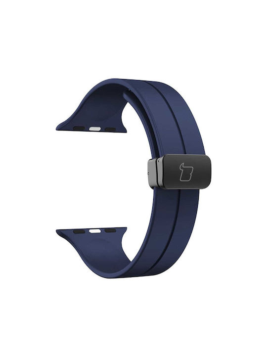 Bizon Curea Silicon Albastru marin (Apple Watch 44/45/46/49 mm, Bizon)