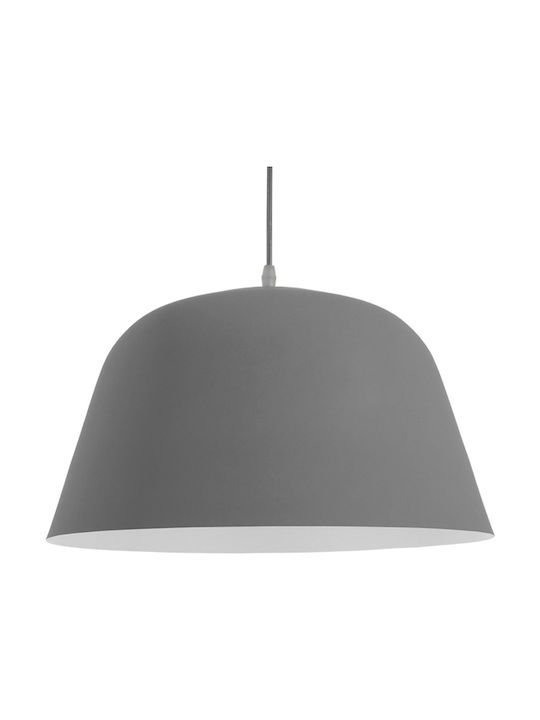 GloboStar Westvale Deckenleuchte Grau Glocke mit Lampenbirnensockel E27 40x24x24cm