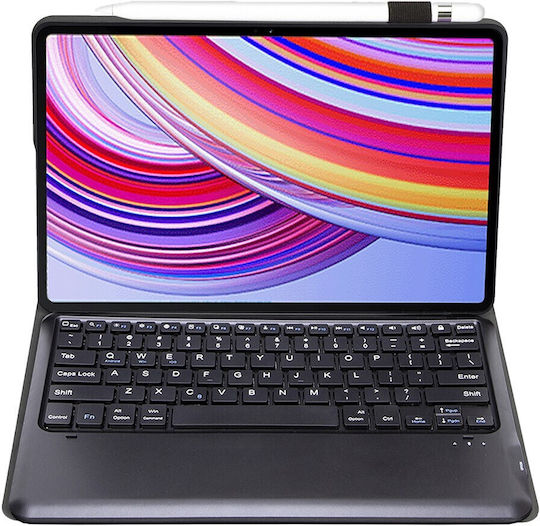 Bluetooth Flip Cover με Πληκτρολόγιο Μαύρη (Xiaomi Redmi Pad Pro 12.1 inch)