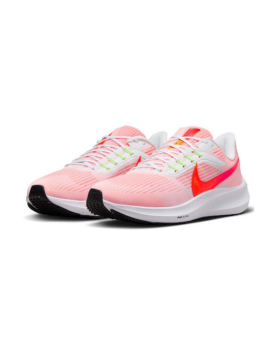 Air Zoom Pegasus 39 Sport Shoes Running White / Total Orange / Bright Crimson / Black