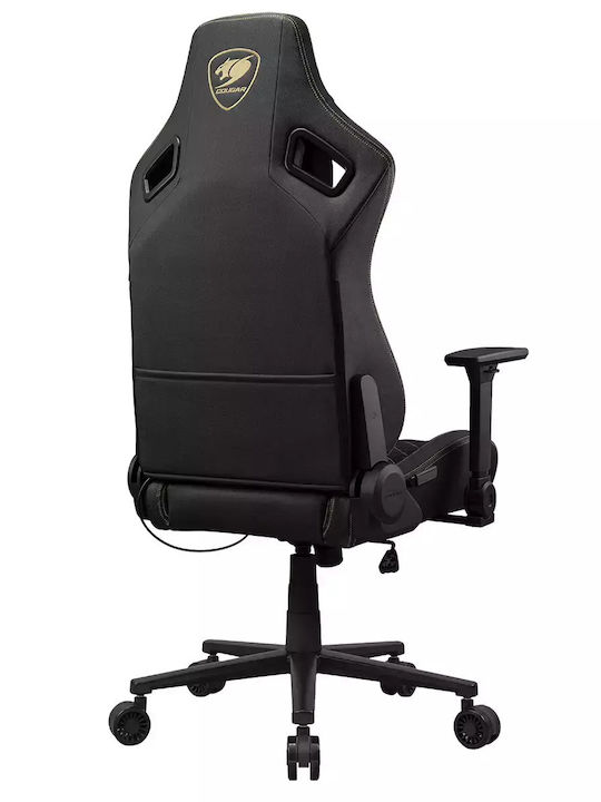 Cougar Defensor GOLD F Υφασμάτινη Καρέκλα Gaming με Ρυθμιζόμενα Μπράτσα Μαύρη