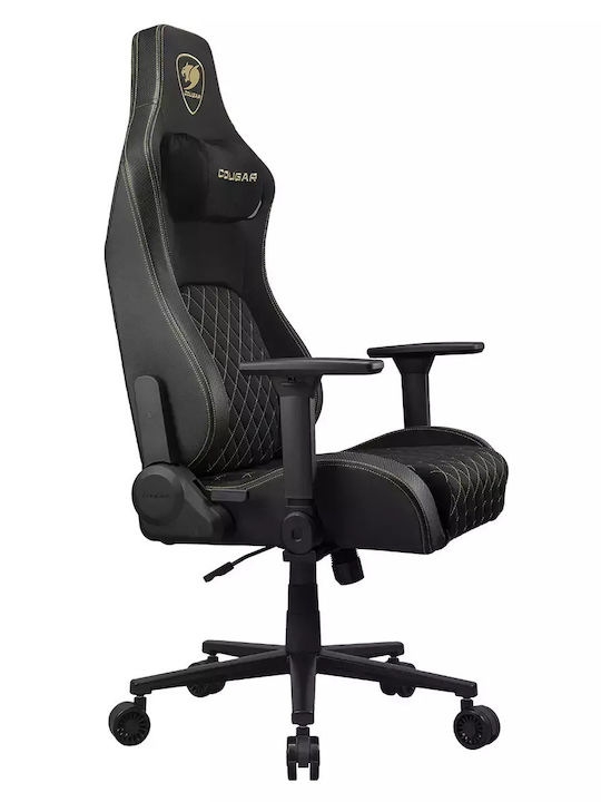 Cougar Defensor GOLD F Υφασμάτινη Καρέκλα Gaming με Ρυθμιζόμενα Μπράτσα Μαύρη
