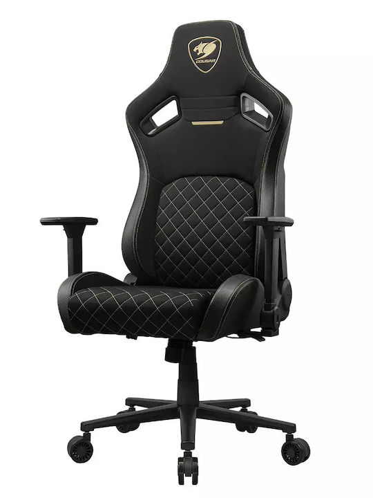 Cougar Defensor GOLD F Υφασμάτινη Καρέκλα Gaming με Ρυθμιζόμενα Μπράτσα Μαύρη