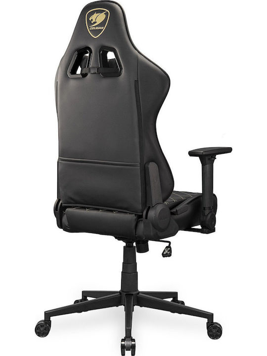 Cougar Armor One V2 Artificial Leather Gaming Chair with Adjustable Arms Gold