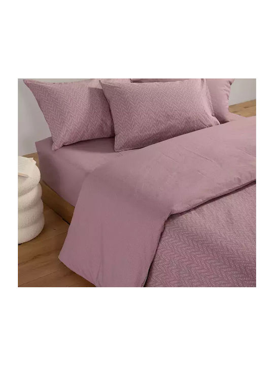 Nef-Nef Homeware Sheet Sets Queen 240x270cm. Suspen Mauve 4pcs