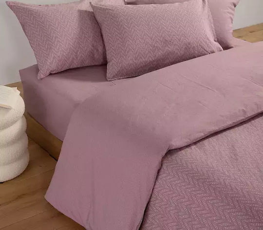Nef-Nef Homeware Сет Чаршафи с Ластик 160x200+35см. Suspen Морав 4бр