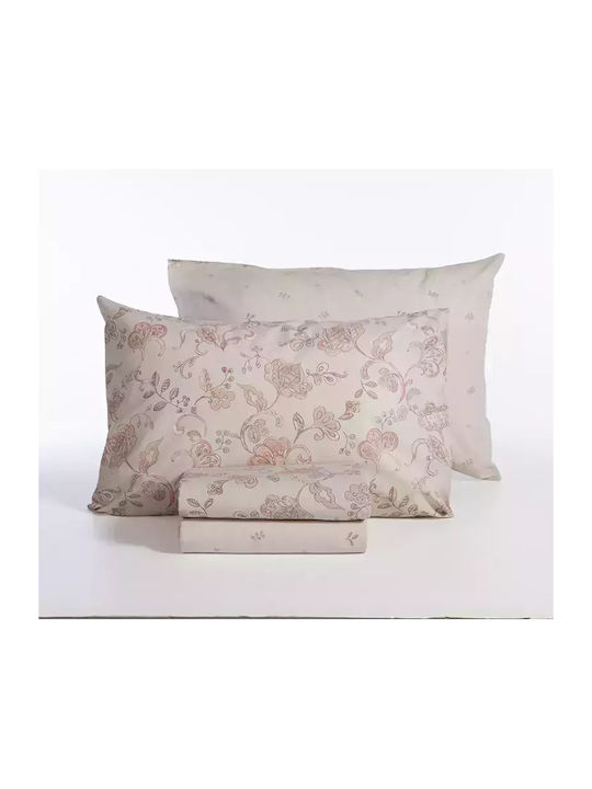 Nef-Nef Homeware Bettwäsche-Set Einzel 170x270cm. Carena L.grey 3Stück