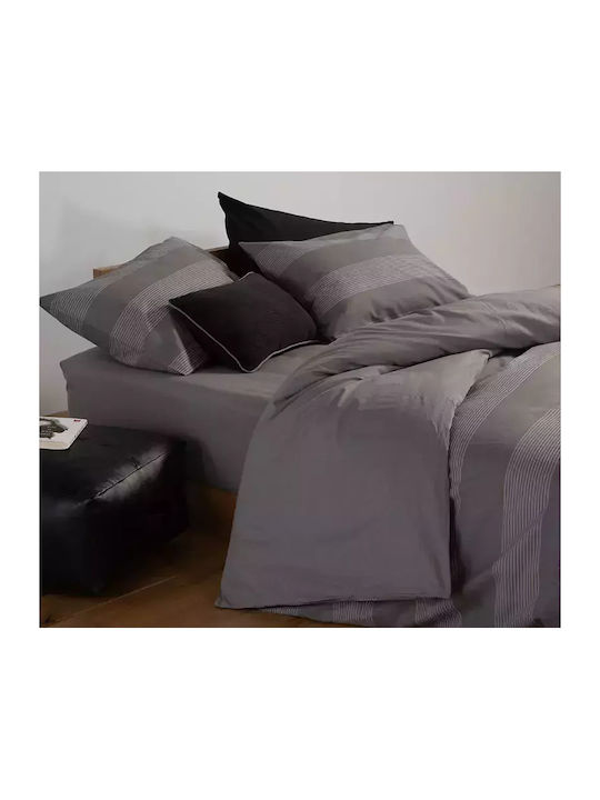 Nef-Nef Homeware Сет Чаршафи с Ластик 160x200+35см. Casual D.grey 4бр