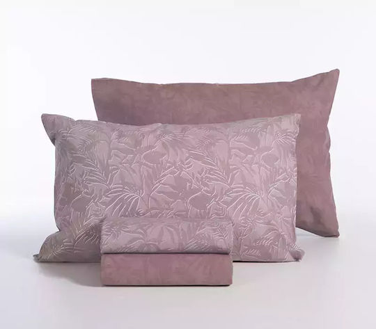 Nef-Nef Homeware Sheet Sets Queen 240x270cm. Dazier Mauve 4pcs