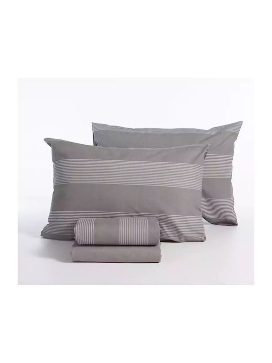 Nef-Nef Homeware Сет Чаршафи с Ластик 160x200+35см. Casual D.grey 4бр