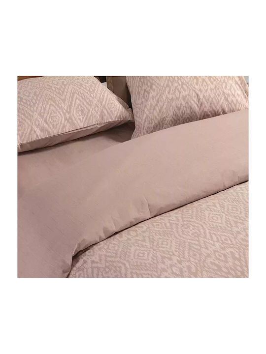 Nef-Nef Homeware Sheet Sets Queen with Elastic 160x200+35cm. Orion Beige 4pcs