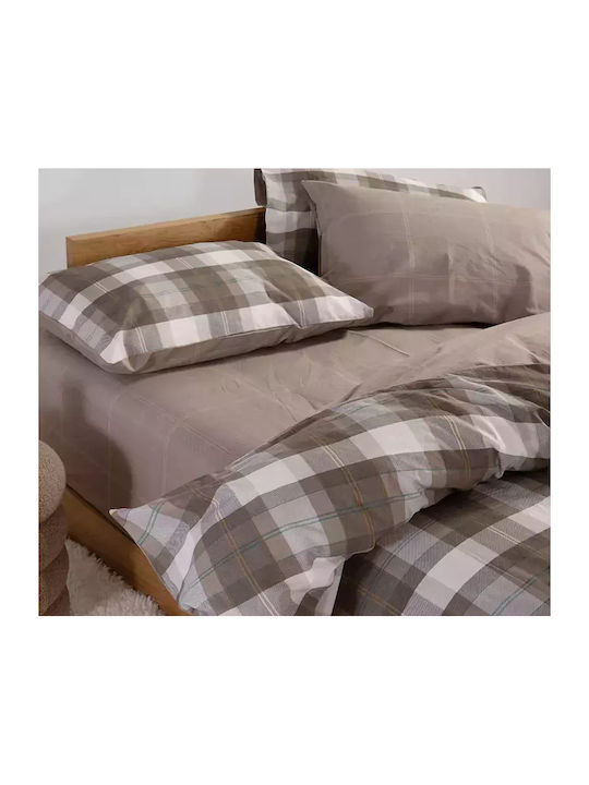 Nef-Nef Homeware Bettwäsche-Set Überdoppel 240x270cm. Racket Golden Brown 4Stück