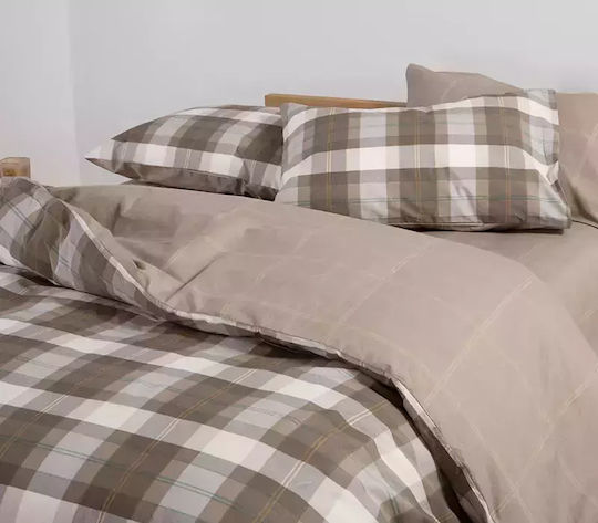 Nef-Nef Homeware Sheet Sets Queen 240x270cm. Racket Golden Brown 4pcs
