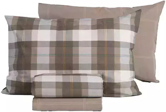 Nef-Nef Homeware Sheet Sets Queen 240x270cm. Racket Golden Brown 4pcs