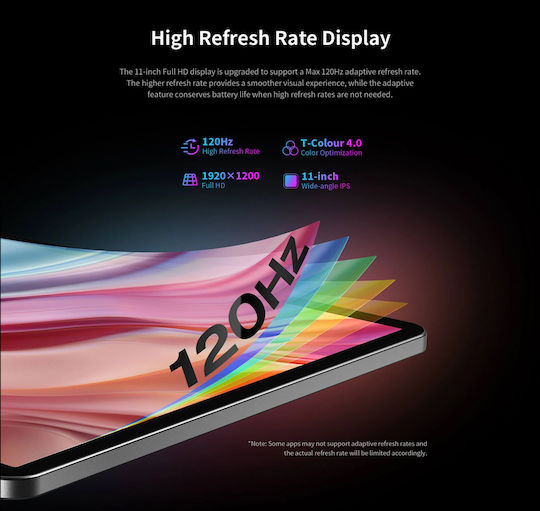 Teclast T50 Plus 2025 4G 11" Tablet (8GB/256GB) Γκρι