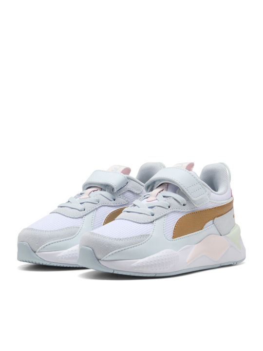 Ac+ Ps Kids Sneakers with Hoop & Loop Closure White Sea Glass