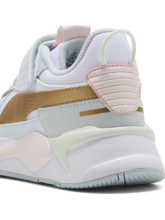Ac+ Ps Kids Sneakers with Hoop & Loop Closure White Sea Glass