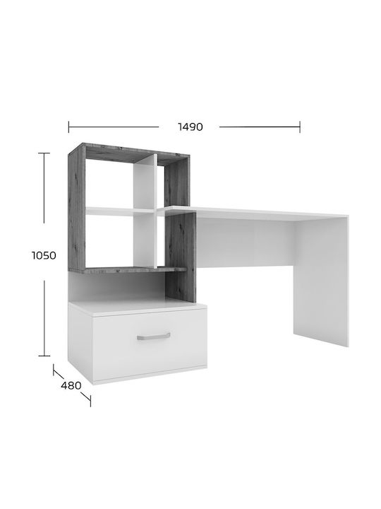 Schreibtisch Viola Holz White-sonoma 149x48x105cm