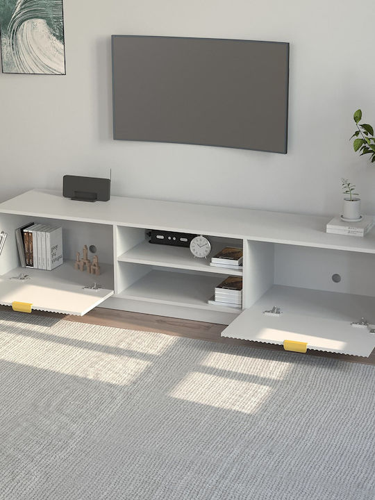Телевизионно Мебелче Allegro Plus Бяло Д180xДълб40xВис40см