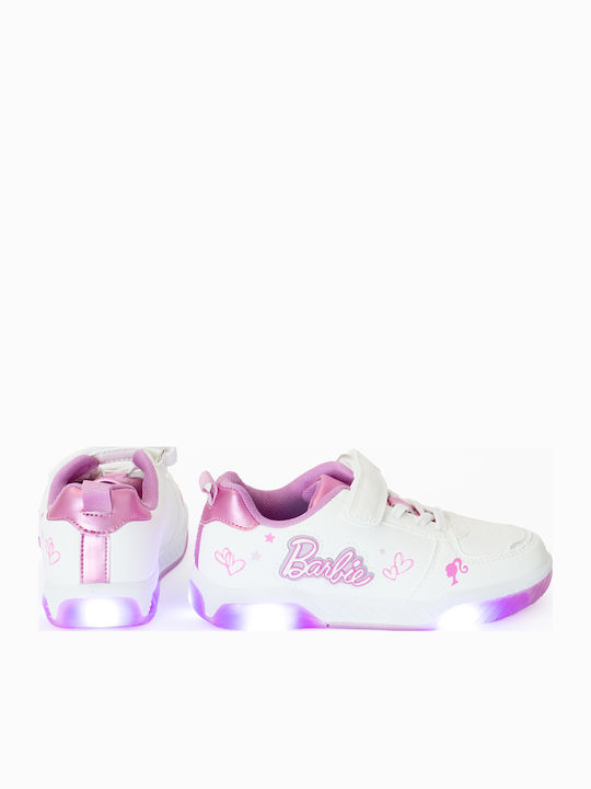 Barbie Παιδικά Sneakers με Σκρατς Λευκά