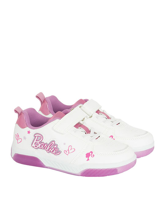 Barbie Παιδικά Sneakers με Σκρατς Λευκά