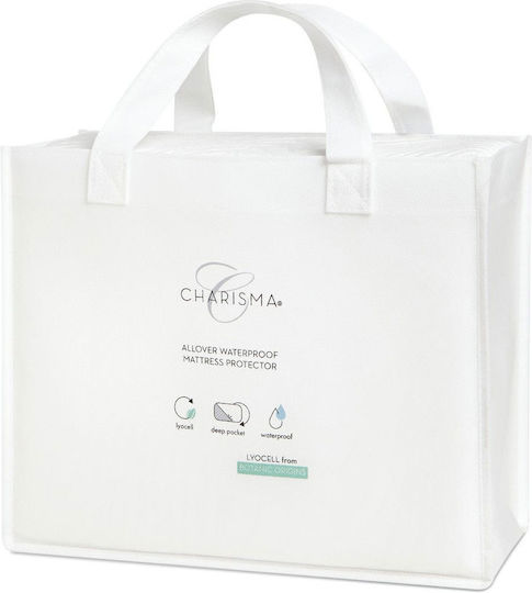 Charisma Protecție pentru Saltea Single Waterproof Allover Tencel Alb 100x200+35buc