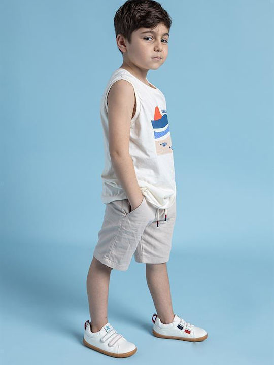 Παιδικά Sneakers Barefoot με Σκρατς Λευκά