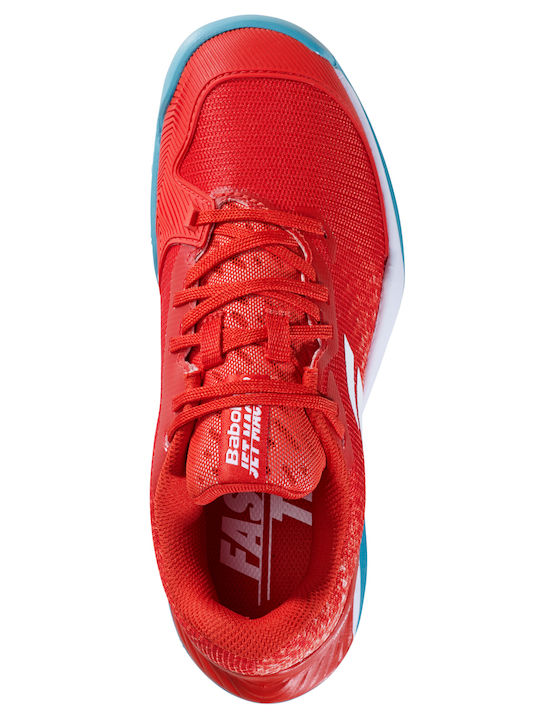 Jet Mach 3 Clay Kids Sports Shoes Tennis with Laces Red