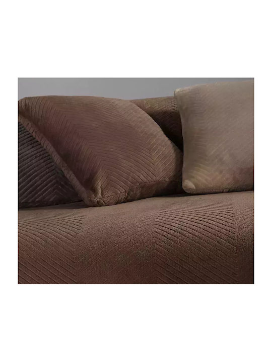 Nef-Nef Homeware Dakari Armchair Throw Jacquard 130x180cm Brown