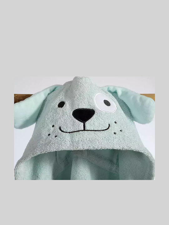 Nef-Nef Homeware Baby Bath Towel-Bathrobe Hooded Life In The City Misty Blue 70x120cm