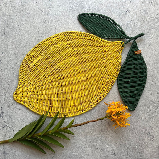 Polihome Rattan Placemat Lemons 39x30cm Polihome Rattan Placemat Lemons 39x30cm