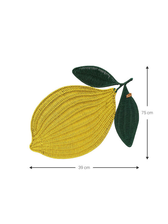 Polihome Lemons Σουπλά Rattan 39x30cm