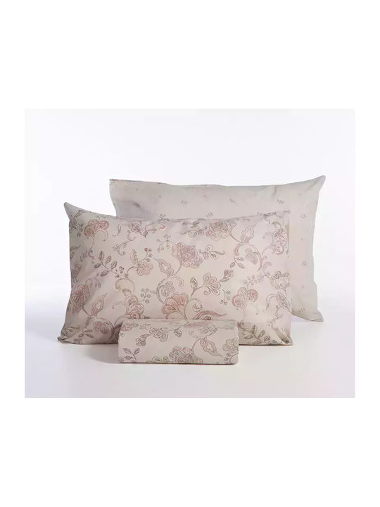 Nef-Nef Homeware Σετ Παπλωματοθήκη Βαμβακερή Μονή με Μαξιλαροθήκη 170x240cm Carena L.grey