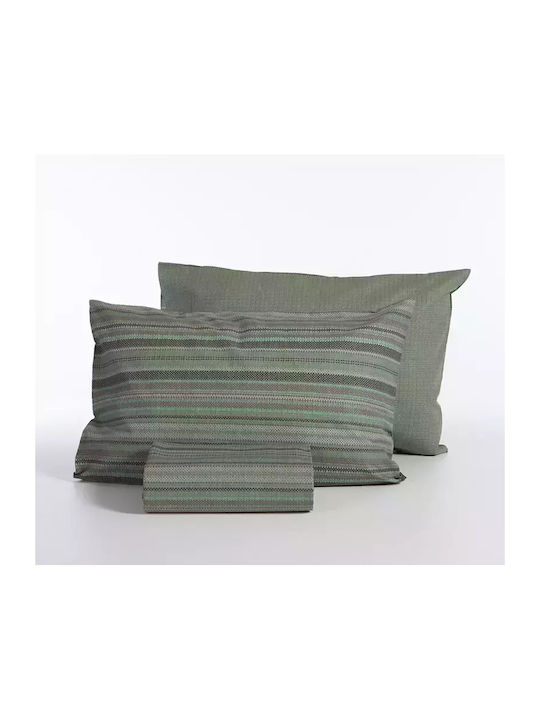 Nef-Nef Homeware Duvet Cover Set Cotton Queen with 2 Pillowcases 240x230 Degree Green