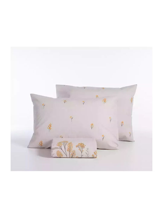 Nef-Nef Homeware Duvet Cover Set Cotton Queen with 2 Pillowcases 240x230 Fragesca Grey
